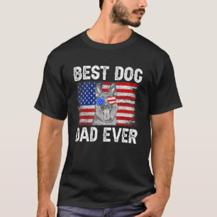 Manar Best German Shepherd Pappa Unamerikansk Flag T Shirt