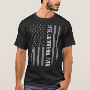 Manar Best Godfather, amerikansk Flagga för Fathe T Shirt