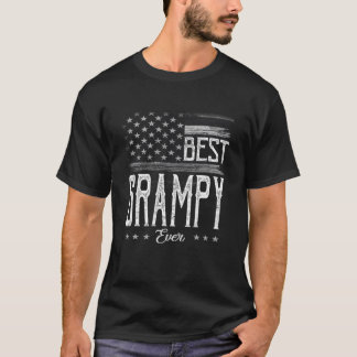 Manar Best Grampy All American Flagga Grandpa Gift T Shirt