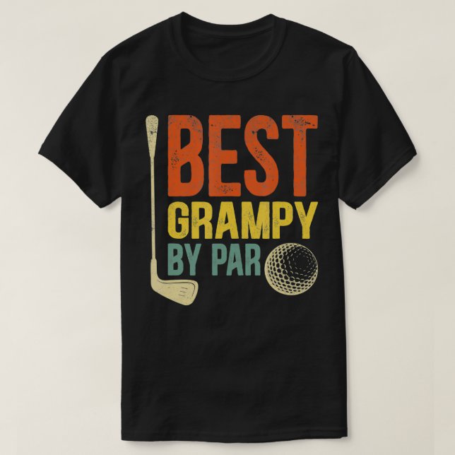 Manar Best Grampy by Par Fars dag Golf Gift Gr T Shirt (Design framsida)