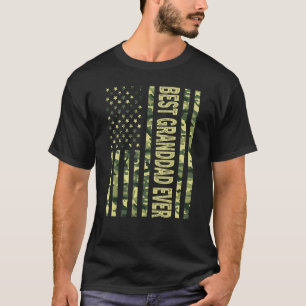 Manar Best Granddad Aldris amerikanska Flagga Gran T Shirt