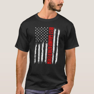Manar Best Grandfather All American Flagga Pappor T Shirt
