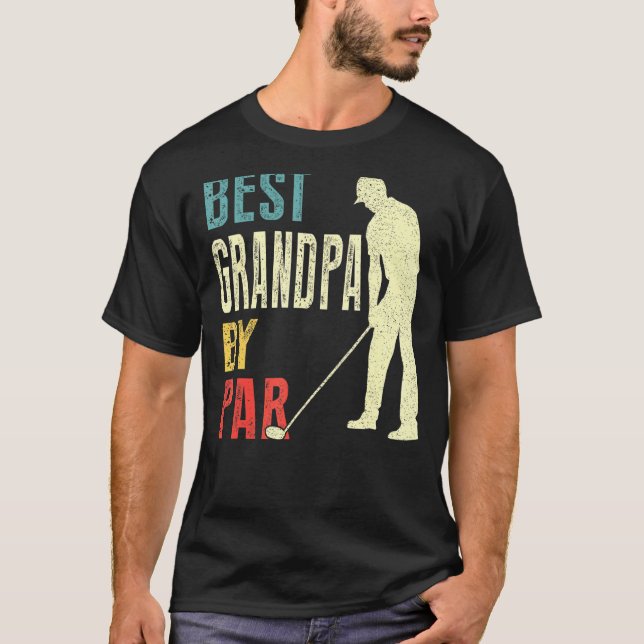 Manar Best Grandpa by Par Golf Fars dag Dadd T Shirt (Framsida)