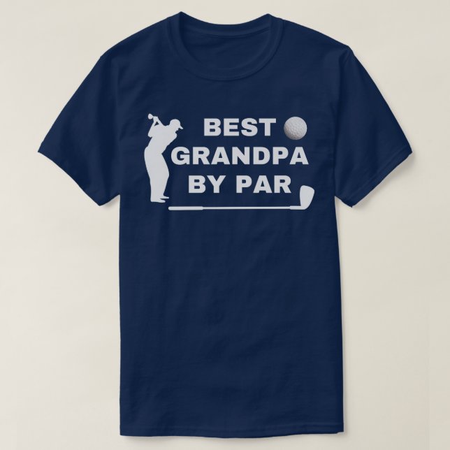 Manar Best Grandpa by par, Golf Grandfather, Far T Shirt (Design framsida)