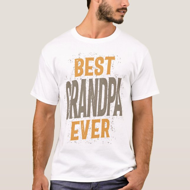 Manar Best Grandpa nånsin | Pappa och morfar T Shirt (Framsida)