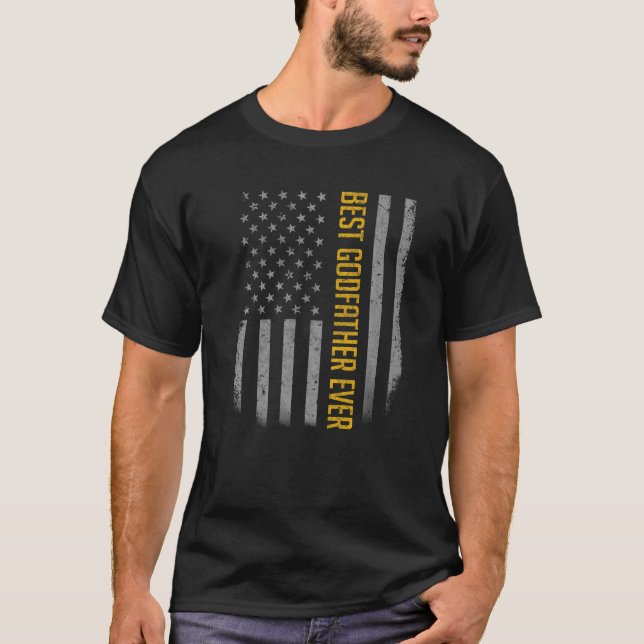Manar Best Grandpop nånsin American Flagga for Far T Shirt (Framsida)