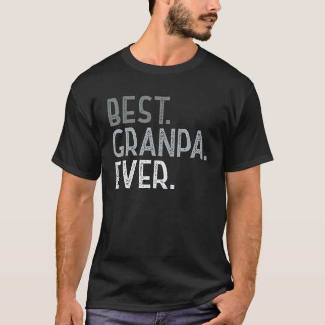 Manar Best Granpa någonsin för Grandpa Manar Funny T Shirt (Framsida)