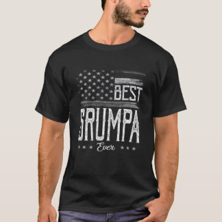 Manar Best Grumpa All American Flagga Grandpa Gift T Shirt