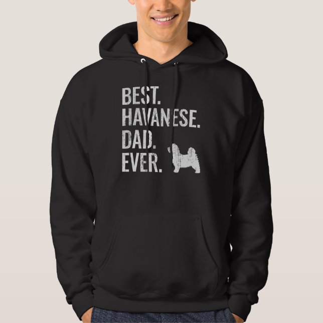 Manar Best Havanese Pappa någonsin Coola Hundägare Hoodie (Framsida)