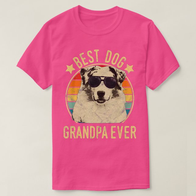 Manar Best Hund Grandpa All Australian shepherd Tj T Shirt (Design framsida)