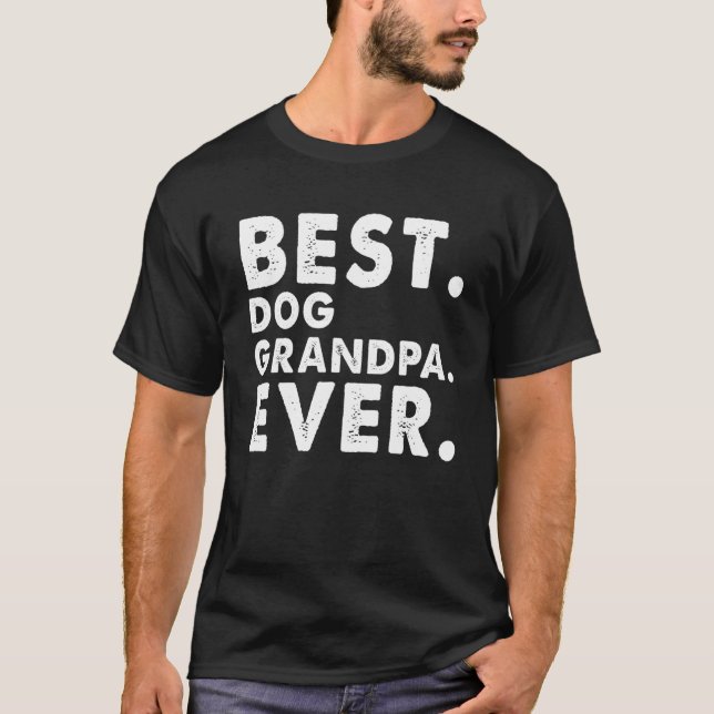 Manar Best Hund Grandpa All Hund Grandpa T Shirt (Framsida)