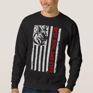 Manar Best Hund någonsin American Flagga Shirt for Lång Ärmad Tröja