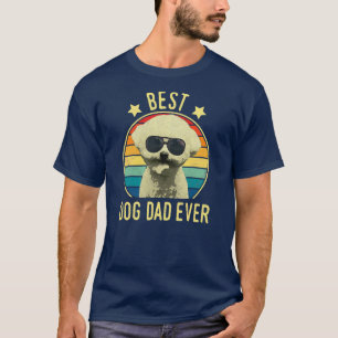Manar Best Hund Pappa Aldrig Bichon Frise Fars dag T Shirt