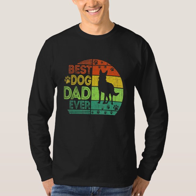 Manar Best Hund Pappa All German Shepherd Hund Far T Shirt (Framsida)