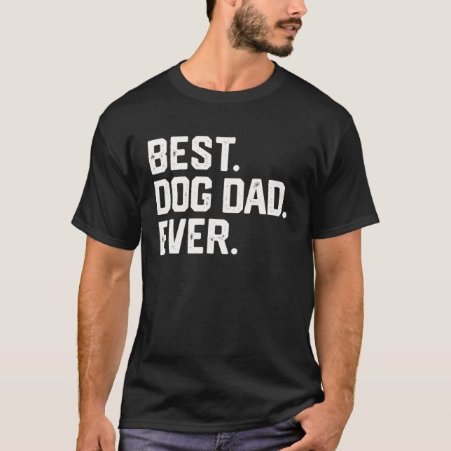 Manar BEST HUND PAPPA EVER Fars dag Gift Funny Pap T Shirt (Framsida)