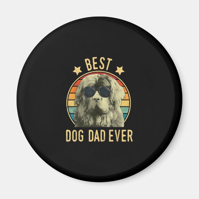 Manar Best Hund Pappa någonsin Newfoundland Fars D Magnet (Framsidan)