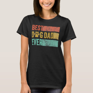 Manar Best Hund Pappa någonsin Retro Hund pappa Pe T Shirt
