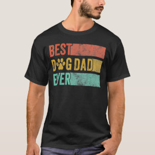 Manar Best Hund Pappa någonsin Retro Hund pappa Pe T Shirt