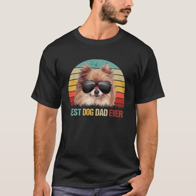Manar Best Hund Pappa Pommern Shirt Far Da T (Framsida)