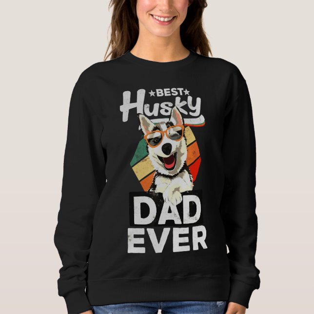 Manar Best Husky Pappa någonsin T Shirt (Framsida)