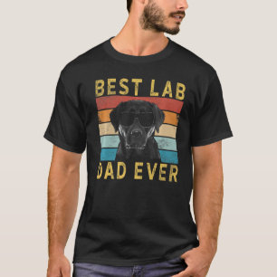 Manar Best Lab Pappa All Vintage Labrador Svart la T Shirt