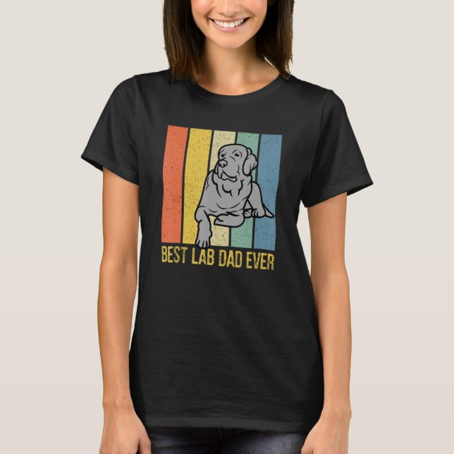 Manar Best Lab Pappa nånsin Charcarbon Labrador Re T Shirt (Framsida)