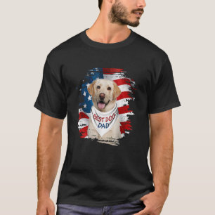 Manar Best Labrador Pappa Alltid American Flagga F T Shirt
