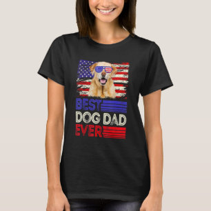 Manar Best Labrador Pappa Enamerikanske Flagga Pat T Shirt