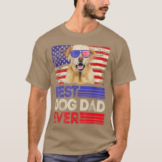 Manar Best Labrador Pappa Enamerikanske Flagga Pat T Shirt