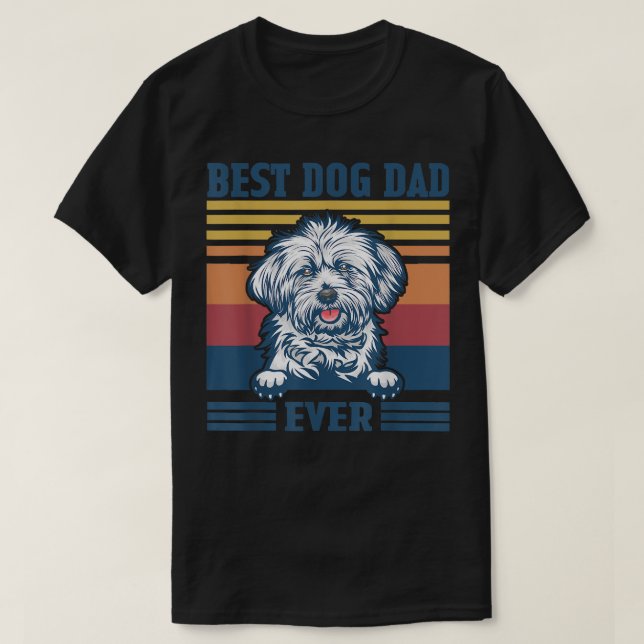 Manar Best Lhasa Apso Pappa AllRolig hund Pappa Fa T Shirt (Design framsida)