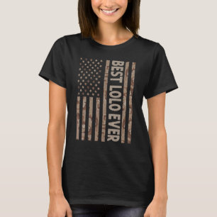 Manar Best Lolo någonsin USA Amerikansk Flagga Gra T Shirt