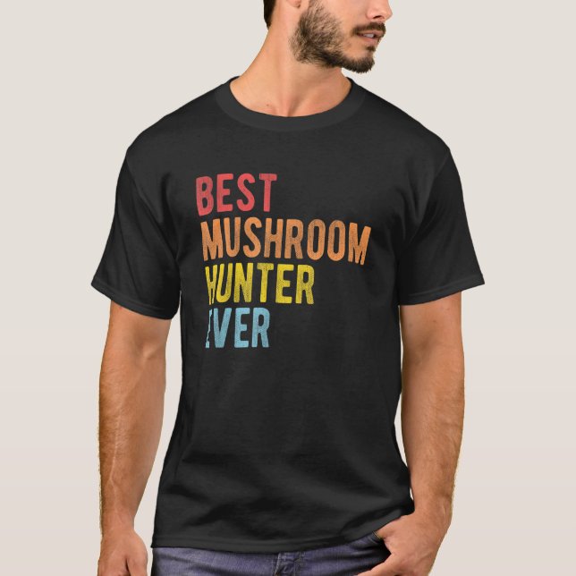 Manar Best Mushroom Hunter nånsin Retro Fungi Papp T Shirt (Framsida)