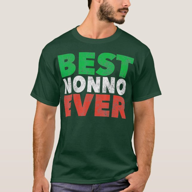 Manar Best Nonno Aldrig Den italienska farfarfar T Shirt (Framsida)