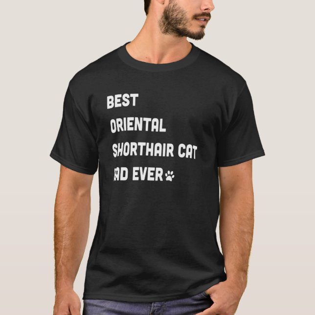 Manar Best Oriental Shorthair Cat Pappa 1 T Shirt (Framsida)