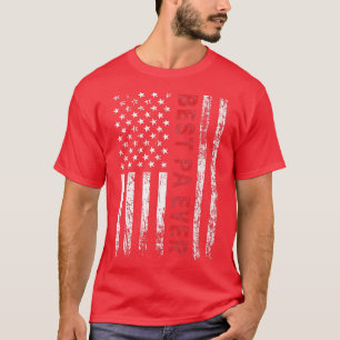 Manar Best Pa Aldriamerikanska Flagga Grandpa Far" T Shirt