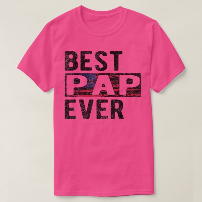 Manar Best Pap Aldrig Proud Pap Grandpa  T Shirt (Design framsida)