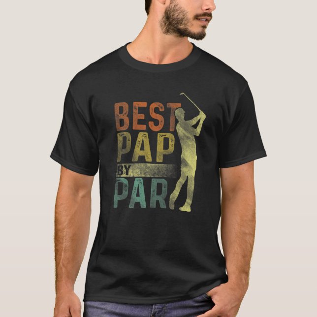 Manar Best Pap by Par Golf Fars dag Grandpa T Shirt (Framsida)