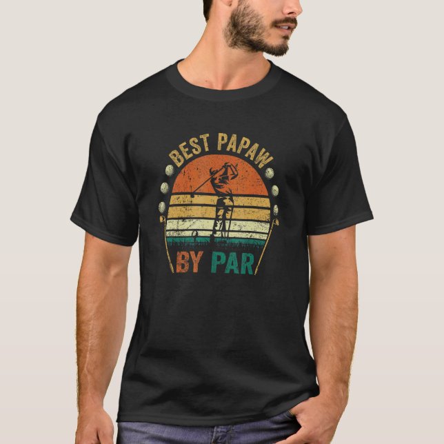 Manar Best Papaw by Par Fars dag Golf Golfing T Shirt (Framsida)