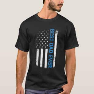 Manar Best Pappa Alltid Amerikanska Flagga Vintage T Shirt
