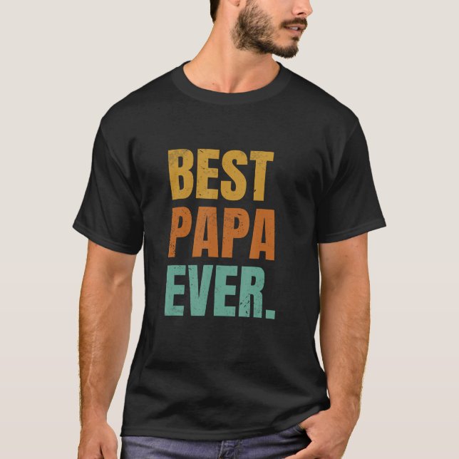 Manar Best Pappa Alltid funny tyska Pappa Tyskland T Shirt (Framsida)