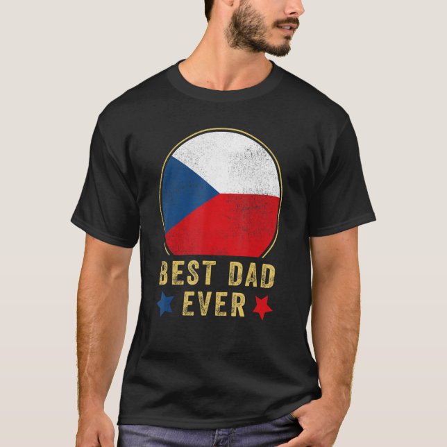Manar Best Pappa Alltid Tjeckiska Far Land Tjeckie T Shirt (Framsida)
