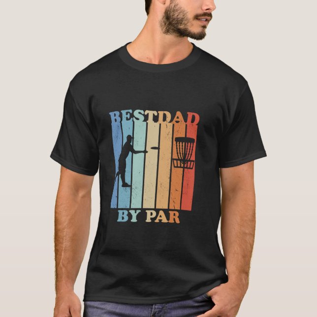 Manar Best Pappa efter Par Disk Golf Funny Fars da T Shirt (Framsida)