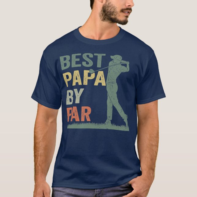 Manar Best Pappa efter Par Golf Älskare Pappa Far T Shirt (Framsida)
