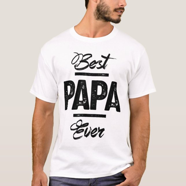 Manar Best Pappa någonsin funny Fars dag Gift T Shirt (Framsida)