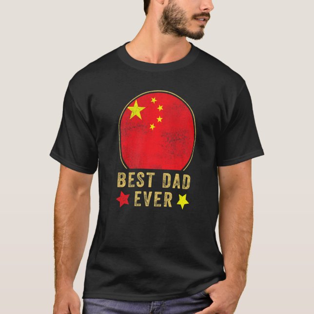 Manar Best Pappa någonsin kinesisk China i Far Lan T Shirt (Framsida)