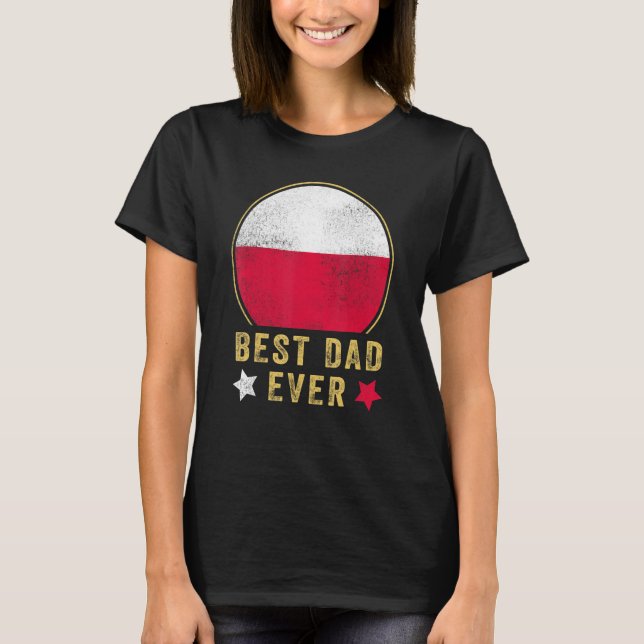 Manar Best Pappa någonsin Polska Far Land Polen Fl T Shirt (Framsida)