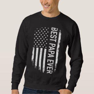 Manar Best pappa någonsin US American vintage flag Lång Ärmad Tröja