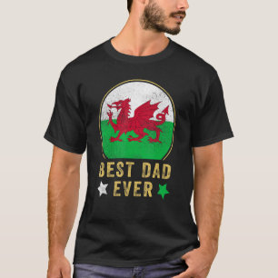 Manar Best Pappa någonsin Welsh Far Land Wales Fla T Shirt