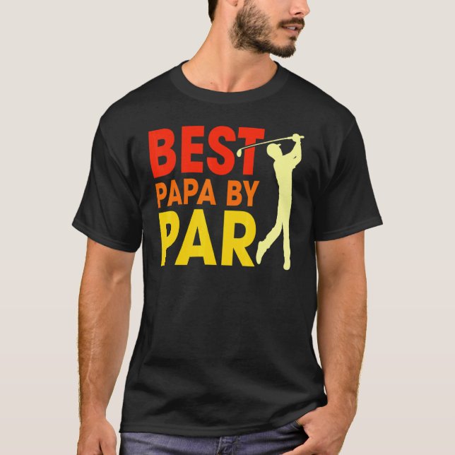 Manar Best Pappa per Fars dag Golf Pappa Gra T Shirt (Framsida)
