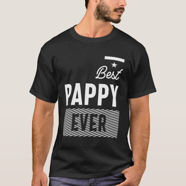 Manar Best Pappy någonsin | Far Grandpa Gift T Shirt (Framsida)